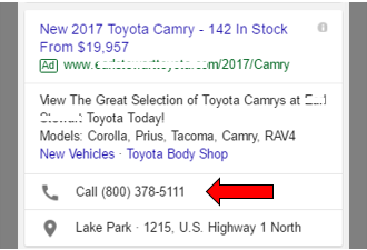 Click To Call Ad Extensions