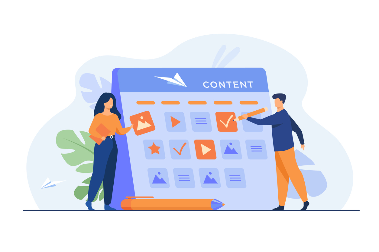 An illustration of a content calendar.