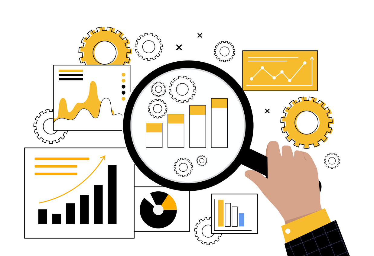 An illustration of competitors website analysis and SEO performance.
