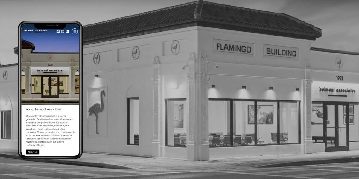 Commercial Real Estate Website Design with Palm Beach Style
